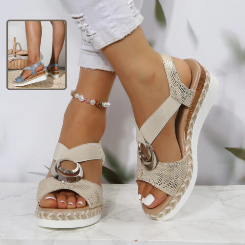 Sandals With Circle Design Casual