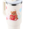 40 Oz Tumbler With Handle Straw Insulated, Stainless Steel