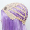 Purple Shoulder Length Bobo Straight Synthetic Fiber Wig Head Cover