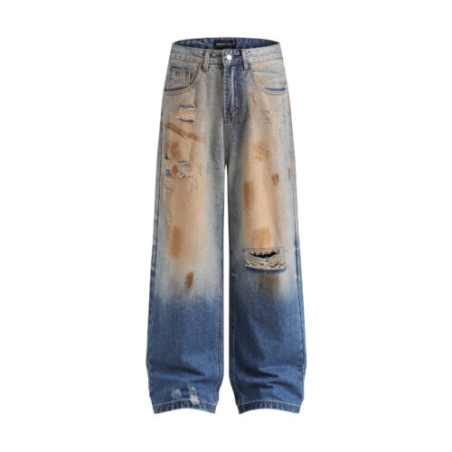 3c6f31f6-4f38-4a12-af0c-345d92db0bd4.jpg Men's Vintage Ripped Jeans Washed Jeans