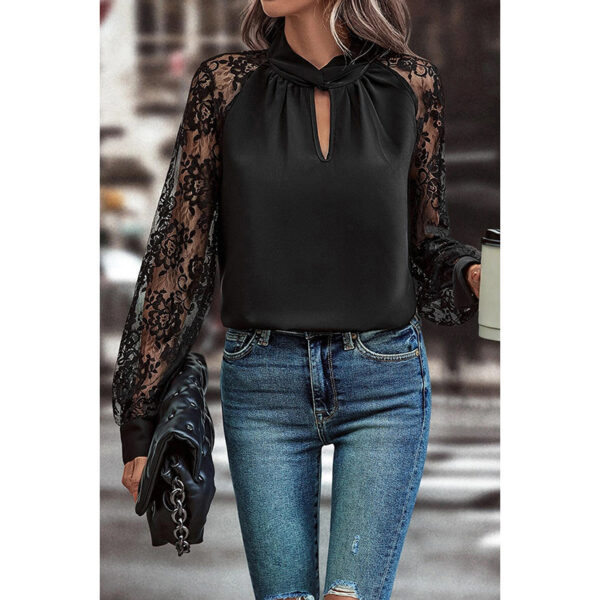 Commuter's All-matching Lace Stitching Long-sleeved Top