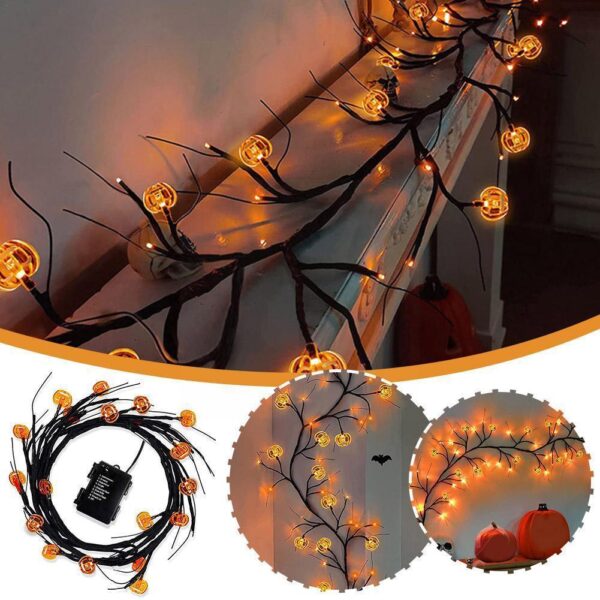 6415f7ff-8cd1-4f9b-9d45-7a507e47af3b.jpg Halloween LED Willow Vine String Light Cool Cartoon Bat Pumpkin Decoration For Indoor Outdoor Party House Decor