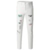 Hole Patch Washed Jeans