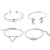 Knotted Triangle Honeycomb Four-piece Bracelet