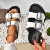 Fashion Rhinestone Belt Buckle Platform Sandals