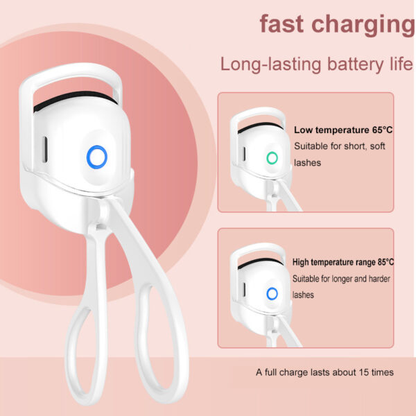 Eyelash Curler Portable Electric Heated Comb Eye Lash Long