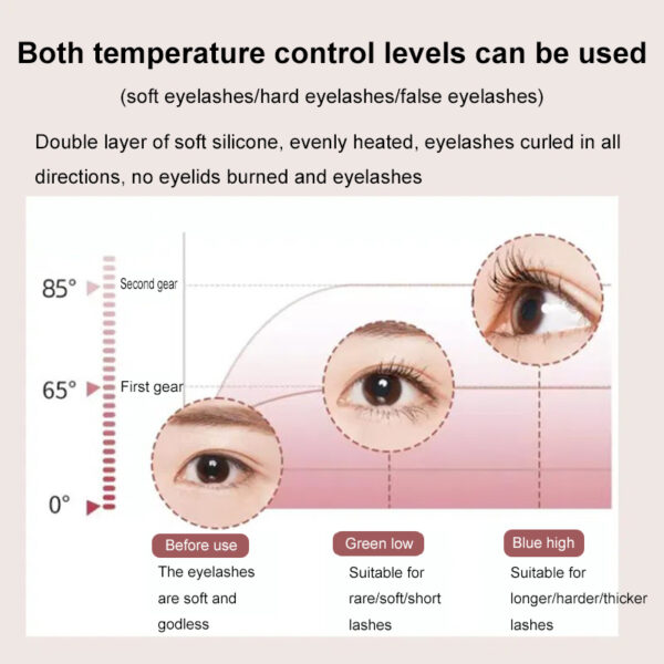 Eyelash Curler Portable Electric Heated Comb Eye Lash Long