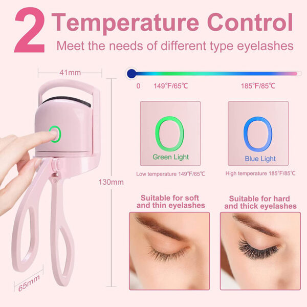 Eyelash Curler Portable Electric Heated Comb Eye Lash Long