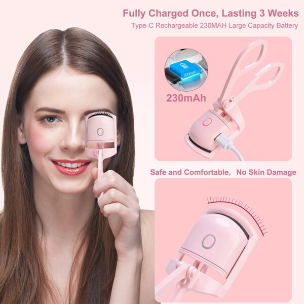 Eyelash Curler Portable Electric Heated Comb Eye Lash Long