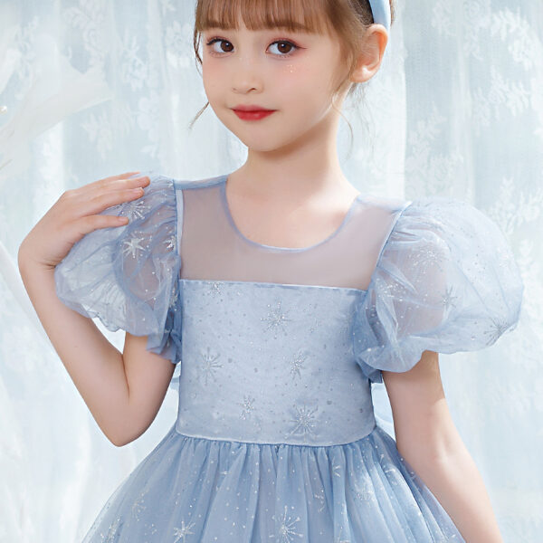 Girl Princess Chemical Fiber Blend Dress Mesh