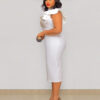 Plus Size Ruffled Sleeves High Waist Temperament