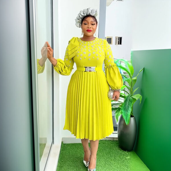 Africa Plus Size Dress Commuting Elegant