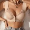 O1CN01fAnpWI2DhB1WYggsc_2218839938640-0-cib.jpg Front Button Underwear Lace Edge Push Up Small Size Large Wide Shoulder Strap Comfortable Bra