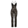 Women's Lace See-through Tight Jumpsuit
